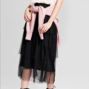 Who what where 3 layer , Swiss dot lace skirt